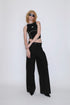 DRAW CODE SPIRAL BUTTON PANTS -BLACK-